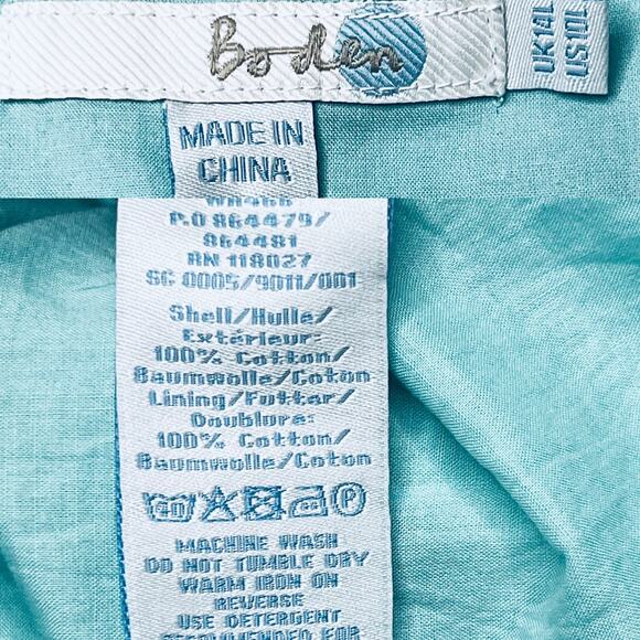 Boden Striped Lace Eyelet Shift Day Dress Seafoam/Mint UK 14L US 10 Long - Picture 9 of 10